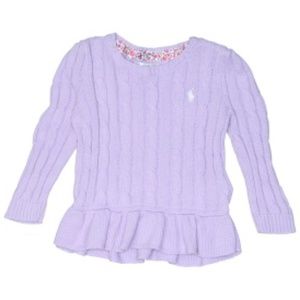 Ralph Lauren Baby Girl Cable Knit Pullover Sweater